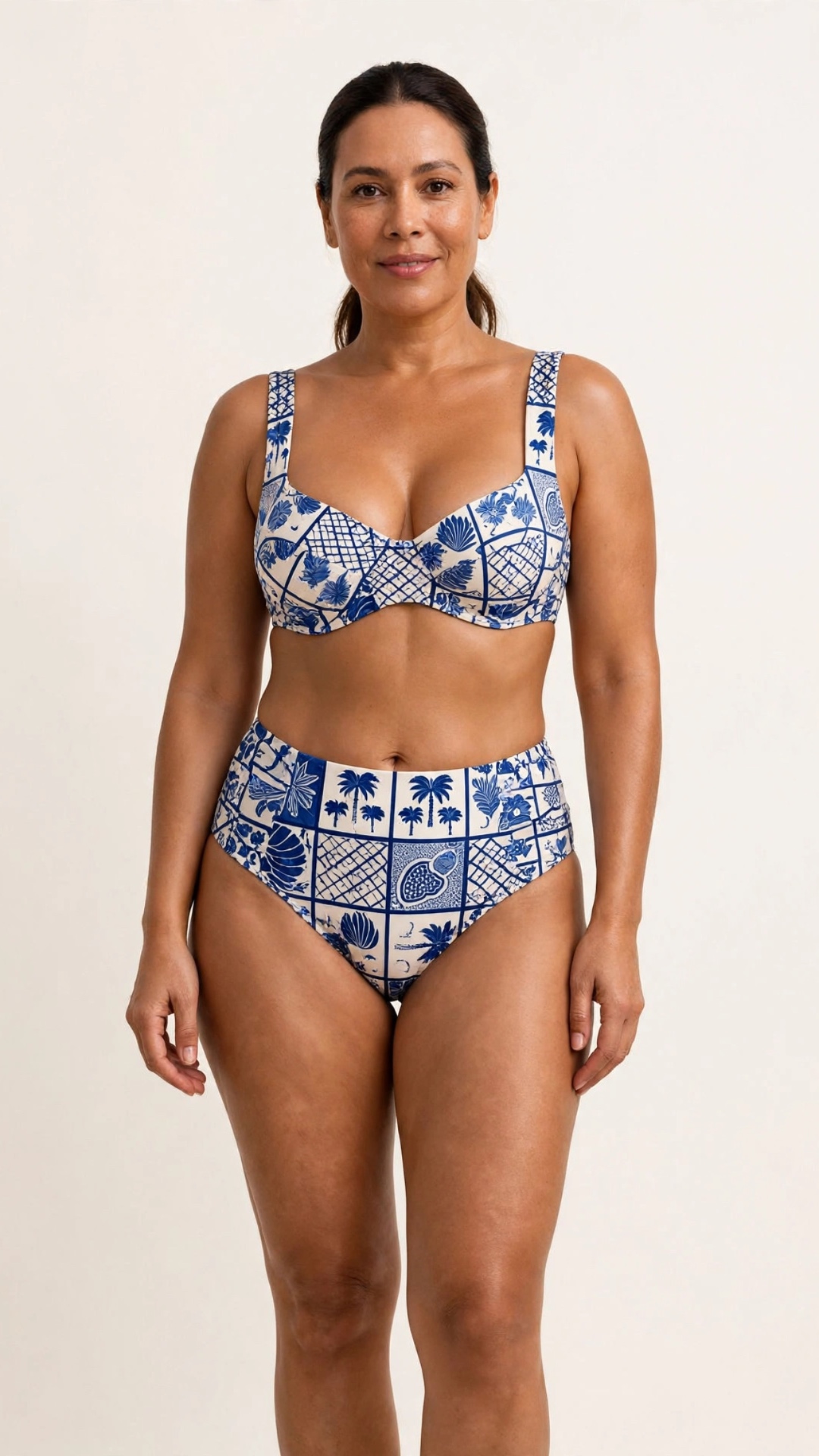 Biquíni Cintura Alta — Estampas Tropicais