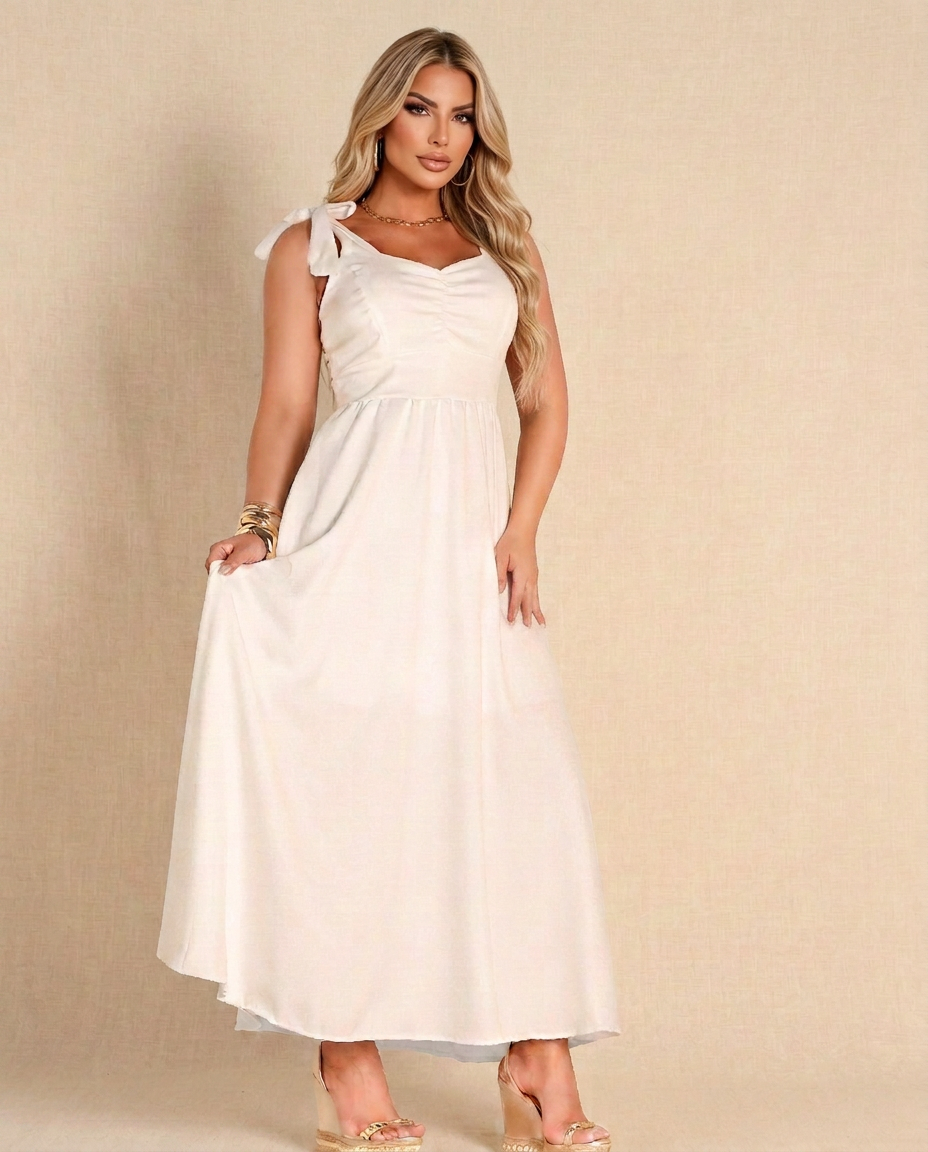Vestido em Duna Linho